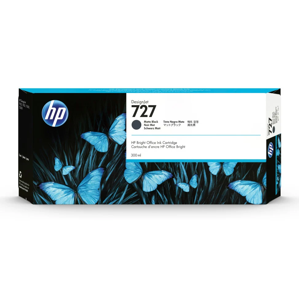 cartouche-d-encre-noir-mat-hp-727-designjet-300-ml-c1q12a.webp HP 727 Noir mat - Cartouche d'encre HP d'origine (C1Q12A) – Image 1