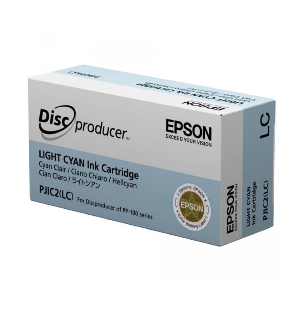 cartouche-epson-d-encre-cyan-clair-pp-100-pjic2c13s020448.jpg Epson PP-100 (PJIC2) Cyan Clair - Cartouche d'encre Epson d'origine (C13S020448) – Image 1