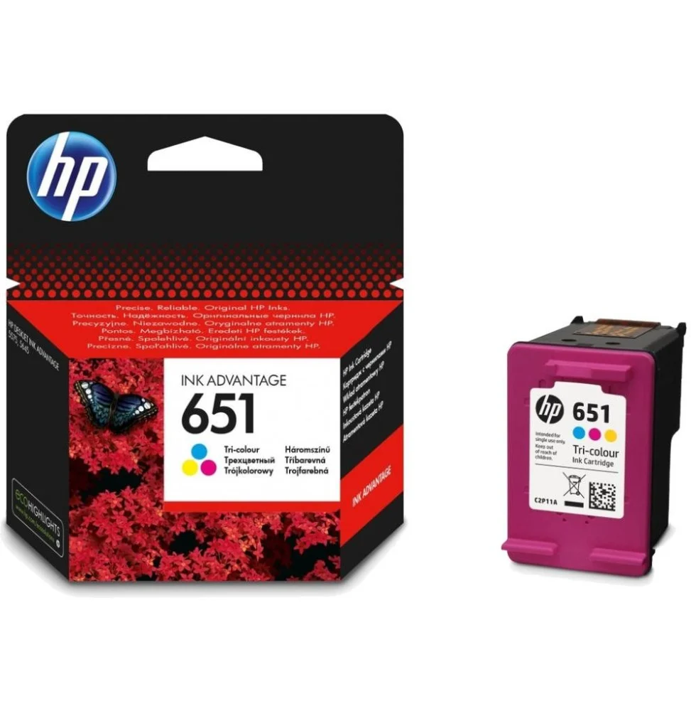 cartouche-ink-advantage-authentique-hp-651-trois-couleurs-c2p11ae.webp HP 651 trois couleurs - Cartouche d'encre HP d'origine (C2P11AE) – Image 1