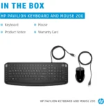Clavier et souris filaires HP 200 AZERTY (9DF28AA) – Image 4