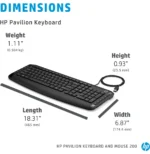 Clavier et souris filaires HP 200 AZERTY (9DF28AA) – Image 5