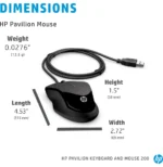 Clavier et souris filaires HP 200 AZERTY (9DF28AA) – Image 6