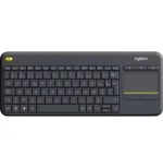 Clavier sans fil avec pavé tactile intégré Logitech K400 Plus (AZERTY, Français)