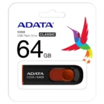 Clé USB 2.0 ADATA 64Go plastic Noir (AC008-64G)
