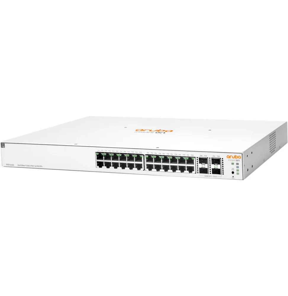 commutateur-administrable-aruba-instant-on-1930-24g-classe-4-poe-4sfp-sfp-195-w-jl683a.webp Switch Administrable Aruba Instant On 1930 24G Classe 4 PoE 4SFP/SFP+ 195 W (JL683A) – Image 1