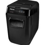 Destructeur Fellowes AutoMax™ 150C — Sécurité P-4 · 32 L · chargeur auto 150 feuilles