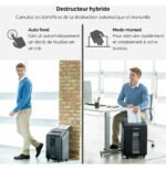 Destructeur Fellowes AutoMax™ 100M — Sécurité P-4 · 23 L · chargeur auto 100 feuilles – Image 6