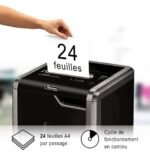 Destructeur Fellowes Powershred® 225Ci — Sécurité P-4 · 60 L · 24 feuilles/passage – Image 3