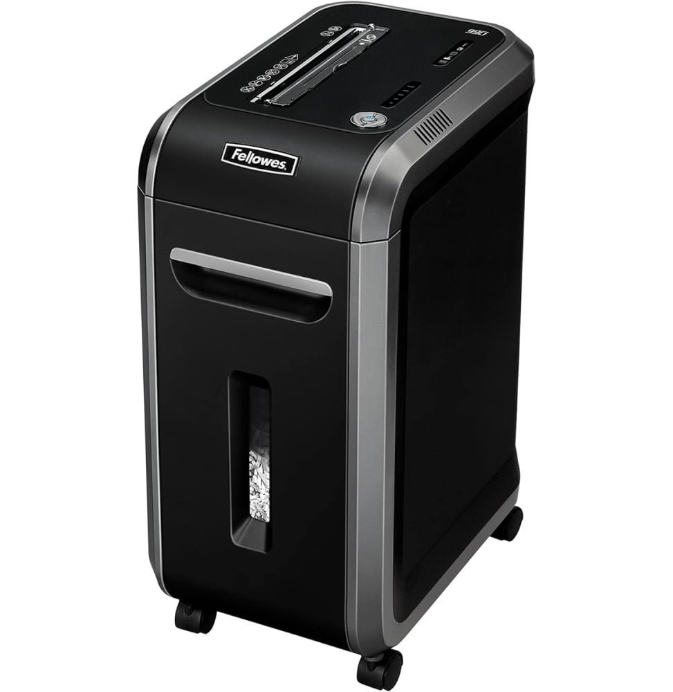 destructeur-fellowes-powershred-99ci-coupe-croisee-4691001.jpg Destructeur Fellowes Powershred® 99Ci — Sécurité P-4 · 34 L · 18 feuilles/passage – Image 1