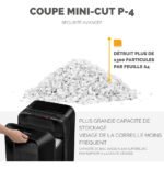 Destructeur Fellowes Powershred® LX200 — Sécurité P-4 · 22 L · 12 feuilles/passage – Image 6