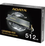 Disque Dur interne SSD ADATA LEGEND 850 PCIe Gen4 x4 M.2 2280 - 500 Go (ALEG-850-512GCS) – Image 3