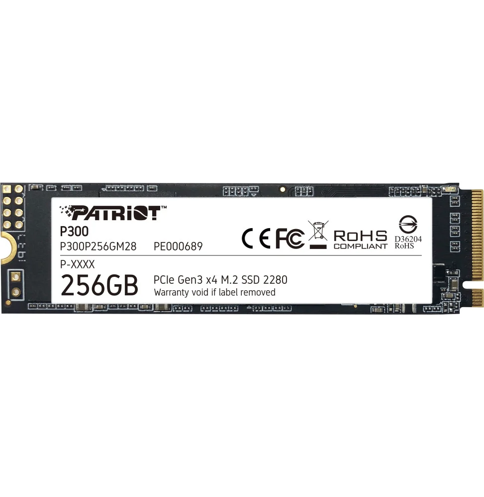 disque-dur-interne-ssd-patriot-p300-m2-2280-pcie-gen3-x4-nvme-256-go-p300p256gm28.webp Disque Dur interne SSD Patriot P300 M.2 2280 PCIe Gen3 x4 NVMe 256 Go (P300P256GM28) – Image 1