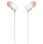 Écouteurs JBL Tune 110 Blanc avec Microphone – Image 4
