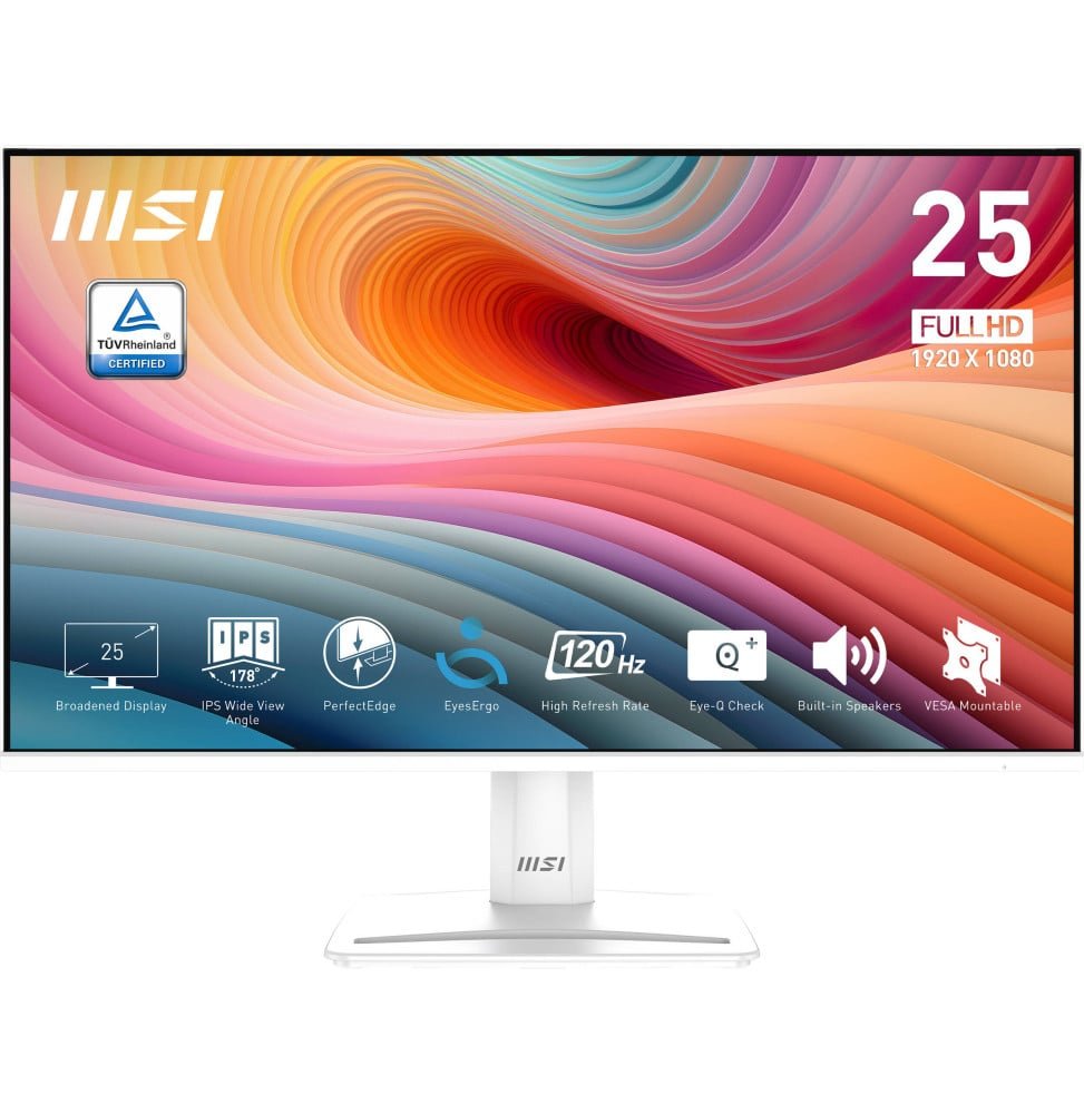 ecran-24-5-full-hd-msi-pro-mp251w-e2-9s6-3pd4cm-001.jpg Écran 24,5" Full HD MSI PRO MP251W E2 (9S6-3PD4CM-001) – Image 1