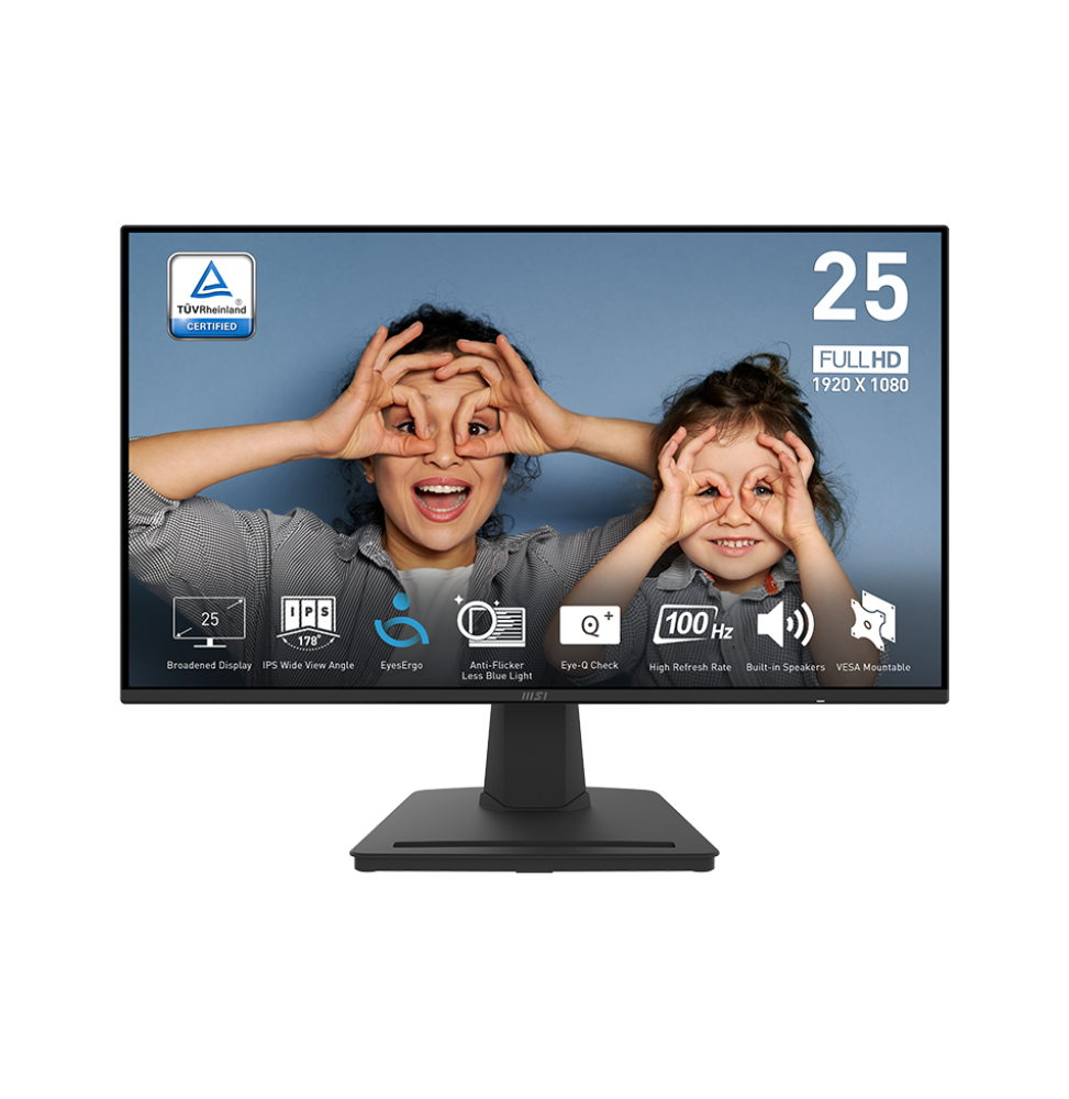 ecran-25-full-hd-msi-pro-mp252-9s6-3pc4ct-017.png Écran 25" Full HD MSI PRO MP252 (9S6-3PC4CT-017) – Image 1