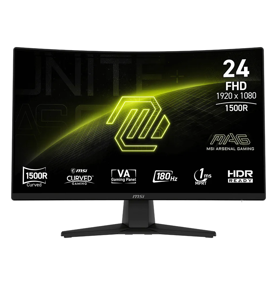 ecran-incurve-gaming-24-full-hd-msi-mag-242c-9s6-3bc31t-009.png Écran incurvé Gaming 24" Full HD MSI MAG 242C (9S6-3BC31T-009) – Image 1