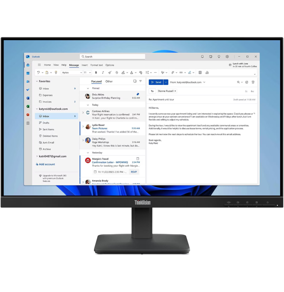 ecran-plat-24-lenovo-thinkvision-s24-4e-64b5kat1eu.png Écran Plat 24" Lenovo ThinkVision S24-4e (64B5KAT1EU) – Image 1