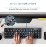 Ensemble sans fil souris + clavier Kensington compact Pro Fit - AZERTY (K75230FR) – Image 2