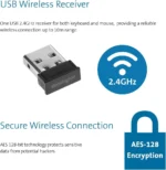 Ensemble sans fil souris + clavier Kensington compact Pro Fit - AZERTY (K75230FR) – Image 3