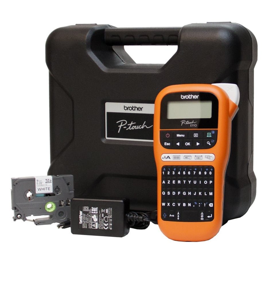 etiqueteuse-industriel-portable-brother-pt-e110vp.jpg Etiqueteuse professionnelle portable Brother PT-E110VP - AZERTY – Image 1