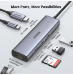 HUB Ugreen USB-C 7 en 1 Supporte PD (Power Delivery) 100W Recharge (90568) – Image 2