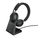 Jabra Evolve2 65, UC Stereo Casque Sans fil Arceau Bureau/Centre d'appels USB Type-A Bluetooth Noir (26599-989-989)