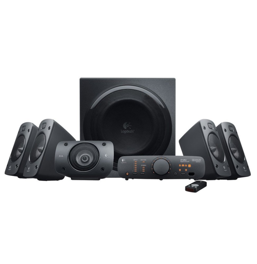 logitech-speaker-system-z906-51-thx-500-watts-avec-telecommande-sans-fil.jpg Logitech Speaker System Z906 - 5.1 - THX 500 Watts avec télécommande sans fil – Image 1