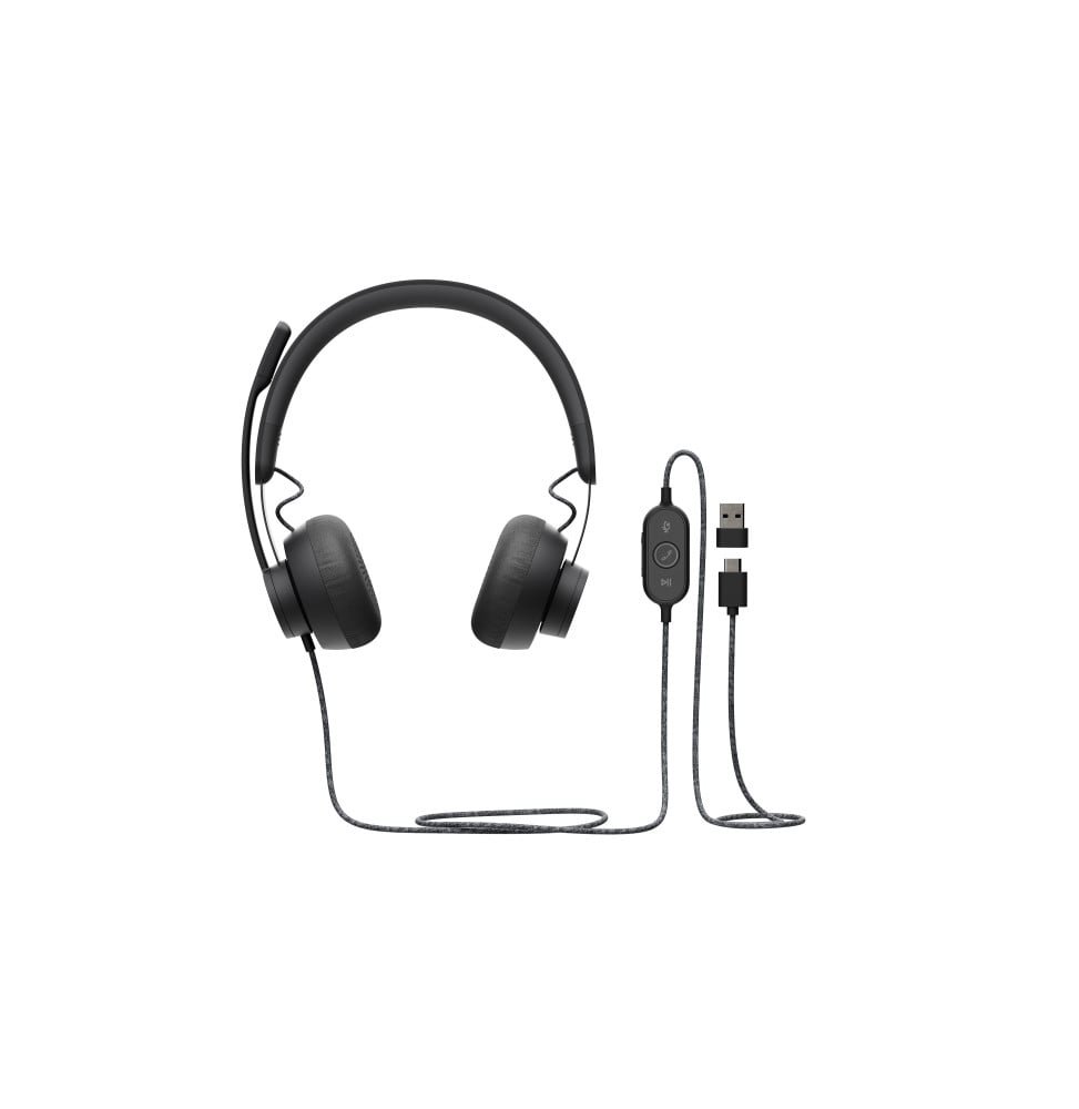 logitech-zone-casque-avec-fil-arceau-appels-musique-usb-type-c-graphite-981-000875.jpg Logitech Zone Casque Avec fil Arceau Appels/Musique USB Type-C Graphite (981-000875) – Image 1