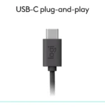 Micro-casque filaire Logitech H390 - USB type-C (981-001576) – Image 7