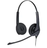 Micro-casque Jabra Biz 1500 Duo - Antibruit + Cordon intelligent universel Jabra GN1200CC - 2 mètres (1519-0154 + 88011-99)