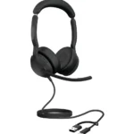 Micro-casque Jabra Evolve2 50 version stereo MS, adaptateur USB C/A (25089-999-799)