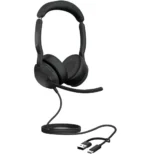 Micro-casque Jabra Evolve2 50 version stereo MS, adaptateur USB C/A (25089-999-799)