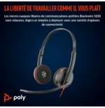 Micro-casque POLY Blackwire 3220 stéréo USB-C + adaptateur USB-C/A (8X228AA) – Image 4