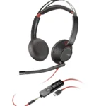 Micro-casque POLY Blackwire 5220 stéréo USB-C + connexion 3,5 mm + adaptateur USB-C/A (8X231AA)