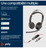 Micro-casque POLY Blackwire 5220 stéréo USB-C + connexion 3,5 mm + adaptateur USB-C/A (8X231AA) – Image 4