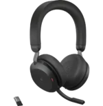 Micro-casque sans fil Jabra Evolve2 75 USB-A UC avec socle de recharge - Noir (27599-989-989)
