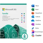 Microsoft 365 Famille Français - abonnement 12 mois pour 6 personnes | Licence officielle envoyée par email