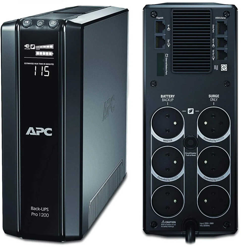onduleur-apc-power-saving-back-ups-pro-1200-230v-cee-7-5.webp Onduleur Line-Interactive APC Pro Back-UPS BR1200G-FR - 720 W / 1200 VA - 6 prises FR – Image 1