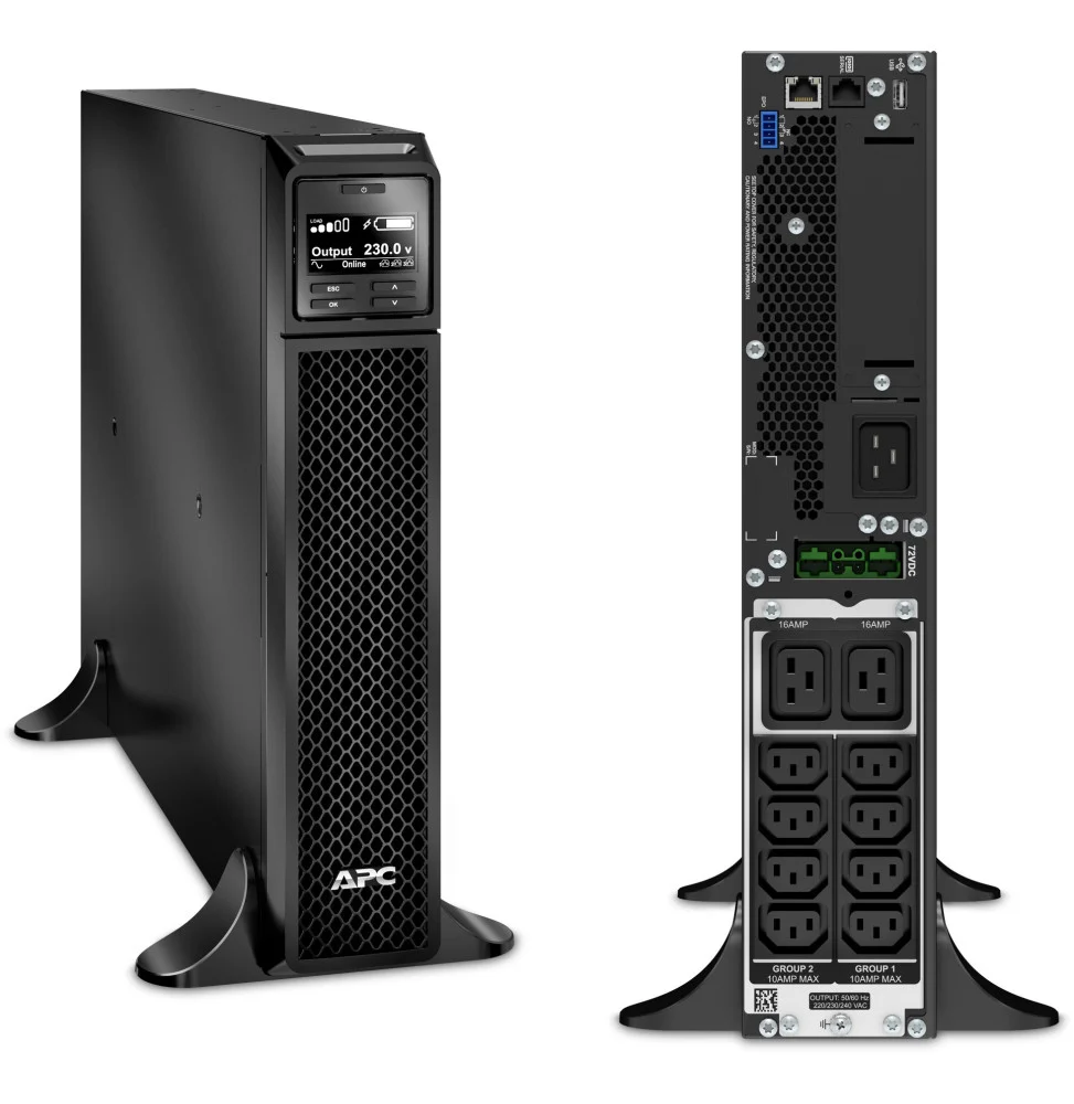 onduleur-on-line-double-conversion-apc-smart-ups-srt-2200va-rackable.webp Onduleur On-line APC Smart-UPS SRT SRT2200XLI - 1980 W / 2200 VA - 8 prises C13 + 2 prises C19 – Image 1