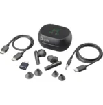 POLY Écouteurs noir charbon Voyager Free 60+ UC + adaptateur USB-C BT700 + étui de charge avec écran tactile (7Y8G4AA) – Image 6