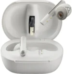 POLY Écouteurs sable blanc Voyager Free 60+ UC + adaptateur USB-A BT700 + étui de charge avec écran tactile (7Y8G5AA)