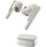 POLY Écouteurs sable blanc Voyager Free 60 UC + adaptateur USB-A BT700 + étui de charge de base (7Y8L3AA) – Image 3