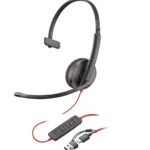 POLY Micro-casque Blackwire 3210 monaural USB-C + adaptateur USB-C/A (8X214AA)