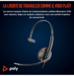 POLY Micro-casque Blackwire 3210 monaural USB-C + adaptateur USB-C/A (8X214AA) – Image 4