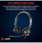 POLY Micro-casque Blackwire 3320 stéréo USB-C certifié Microsoft Teams + adaptateur USB-C/A (8X220AA) – Image 5