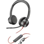 POLY Micro-casque Blackwire 8225 stéréo USB-C certifié Microsoft Teams + adaptateur USB-C/A (8X225AA)