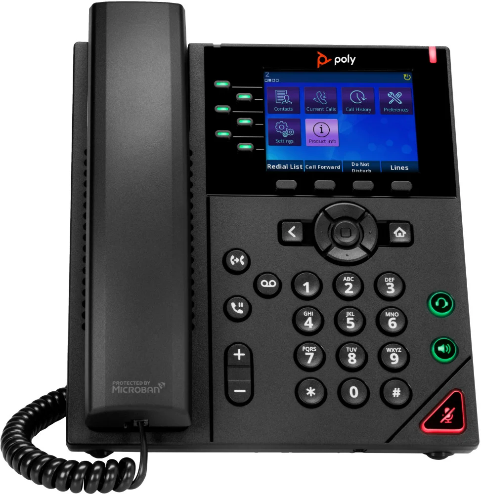 poly-telephone-ip-obi-vvx-350-a-6-lignes-et-compatible-poe-89b59aa.webp POLY Téléphone IP OBi VVX 350 à 6 lignes et compatible PoE (89B59AA) – Image 1