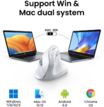 Souris sans fil Bluetooth Ugreen Multi-mode Vertical Blanc MU008 (45759) – Image 6