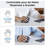 Souris sans fil Ugreen Vertical M571 Ergonomique 2.4GHz - Noir (55916) – Image 4