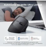 Souris sans fil Ugreen Vertical M571 Ergonomique 2.4GHz - Noir (55916) – Image 5